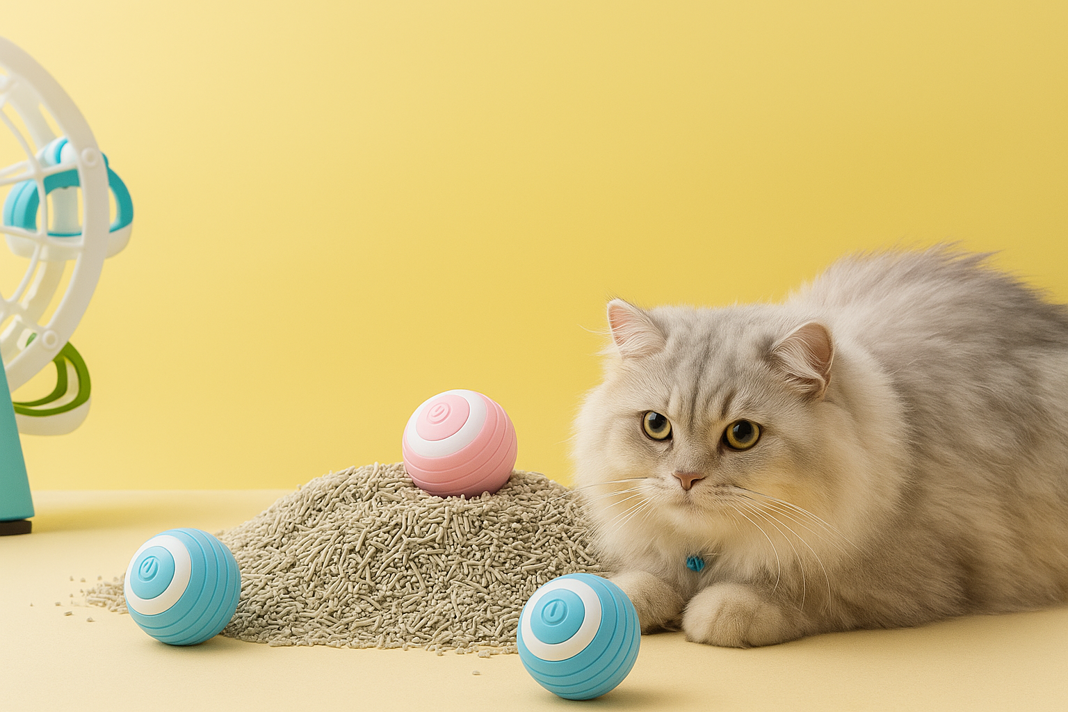 Juguete Interactivo para Gatos – Bola Mágica Automática con Sensor Inteligente y Silicona Silenciosa